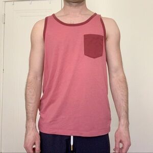 J. Crew Factory Men’s Pocket Tank Top Pink Size Medium